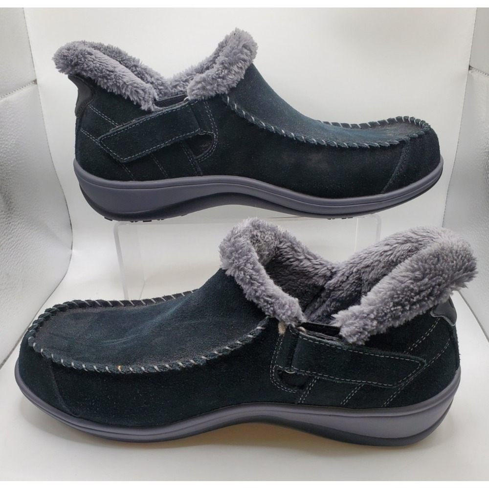 Orthofeet‎ Women's Lorin Suede Leather Slipper Shoes Size 11 X-Wide 80041